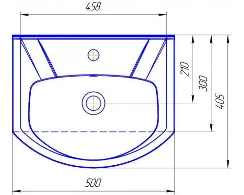 Тумба с раковиной белый глянец 50 см Bellezza Элеганс 4638606240016 + 4620008195766