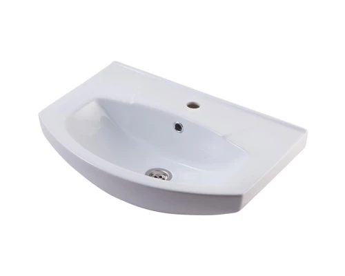 Тумба с раковиной бежевый глянец/белый глянец 55 см Bellezza Элеганс 4638608240076 + 4620008195551