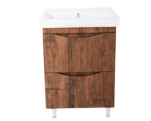 Тумба с раковиной орех 60,5 см Bellezza Санриса 4630109000432 + 4690311076861