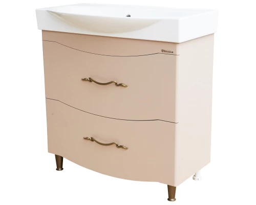 Тумба с раковиной капучино 86,5 см Bellezza Сесилия 4639714110451 + 4640021060780