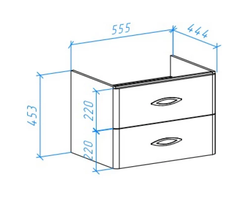 Тумба белый глянец 55,5 см Bellezza Джела 4639809670013