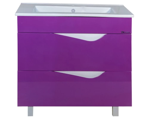 Тумба фиолетовый глянец/белый глянец 82 см Bellezza Эйфория 4639114660419