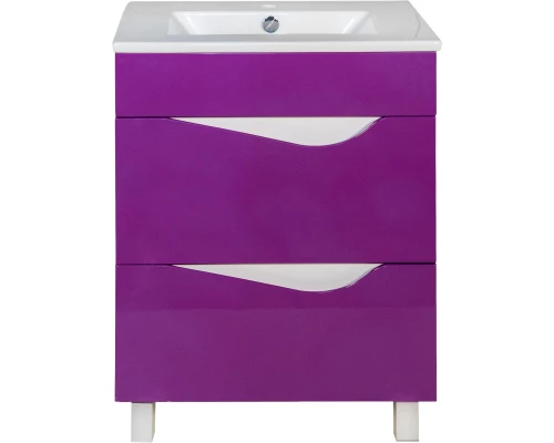 Тумба фиолетовый глянец/белый глянец 59 см Bellezza Эйфория 4639109000411