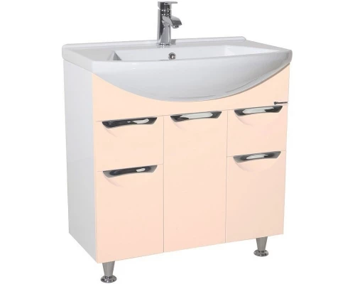 Тумба бежевый глянец/белый глянец 74 см Bellezza Альфа 4638812110073