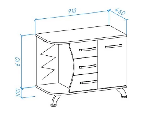 Тумба белый глянец 91 см Bellezza Рио 4633615142016