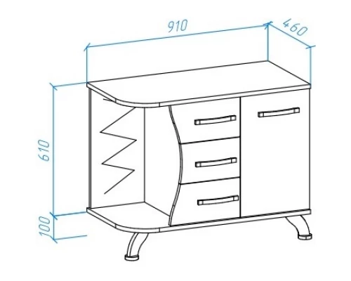 Тумба красный глянец/черный глянец 91 см Bellezza Рио 4633615142214