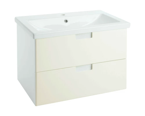 Тумба бежевый глянец/белый глянец 76,2 см Bellezza Пегас 4630413270071