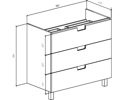 Тумба белый глянец 96,2 см Bellezza Пегас 4630417140011