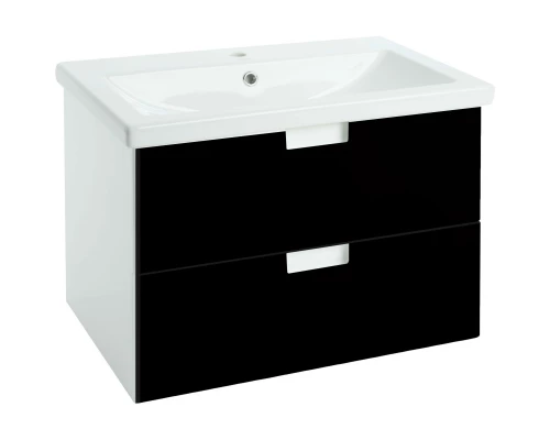 Тумба черный глянец/белый глянец 86,2 см Bellezza Пегас 4630415270048