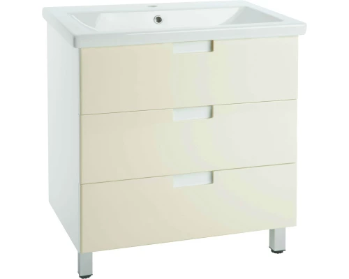 Тумба бежевый глянец/белый глянец 96,2 см Bellezza Пегас 4630417140073