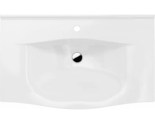 Тумба с раковиной белый глянец 80,5 см Bellezza Санриса 4630113180014 + 4690311076878