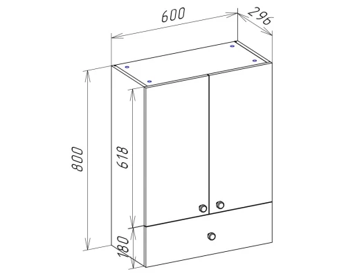 Шкаф подвесной белый глянец Bellezza Лилия 4642409190010