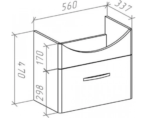Тумба белый глянец 56 см Bellezza Анкона 4639609190018