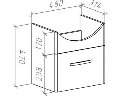 Тумба с раковиной белый глянец 50,5 см Bellezza Анкона 4639606190011 + 4690311009944