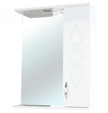 Зеркальный шкаф 65x72,2 см белый глянец R Bellezza Элеганс 4618610521011