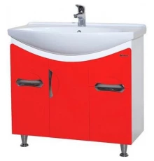 Тумба красный глянец/белый глянец 83 см Bellezza Лагуна 4632114110038