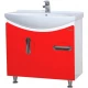 Тумба с раковиной красный глянец/белый глянец 76 см Bellezza Лагуна 4632112110030 + 4620008197470