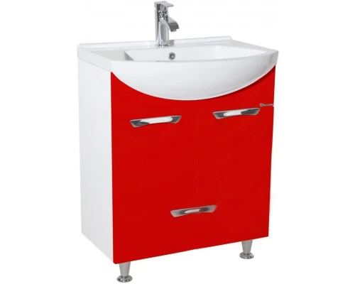 Тумба красный глянец/белый глянец 54 см Bellezza Альфа 4638808070039