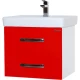 Тумба с раковиной красный глянец/белый глянец 60 см Bellezza Рокко 4635309670034 + 4620000148562