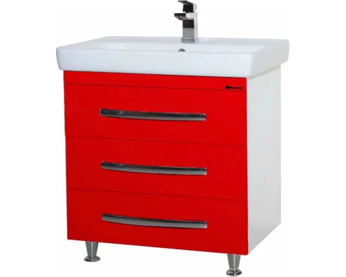 Тумба красный глянец/белый глянец 74,5 см Bellezza Рокко 4635313660038