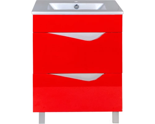 Тумба красный глянец/белый глянец 59 см Bellezza Эйфория 4639109660035