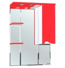 Зеркальный шкаф 75x100,3 см красный глянец/белый глянец R Bellezza Эйфория 4619113001031