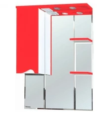 Зеркальный шкаф 75x100,3 см красный глянец/белый глянец L Bellezza Эйфория 4619113002038