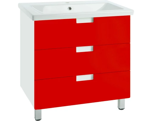 Тумба красный глянец/белый глянец 76,2 см Bellezza Пегас 4630413140039
