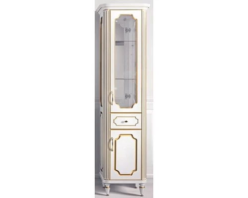 Пенал напольный слоновая кость золотая патина R Belux Каталония П 30-01