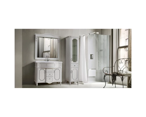 Зеркало 107,2x104,8 см белый глянец Belux Каталония В 105