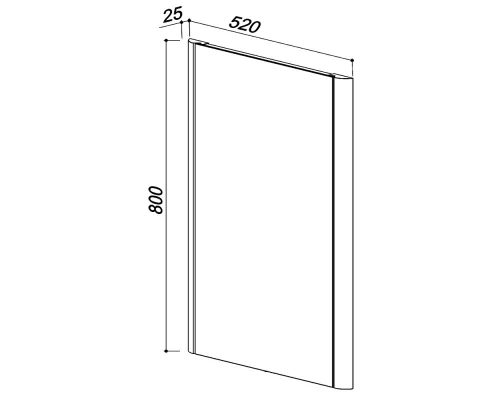 Зеркало 52x80 см клен Belux Альмерия В 60