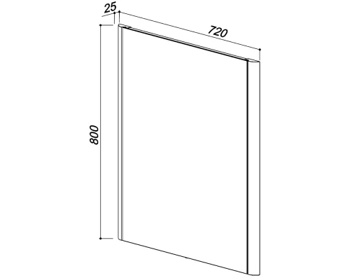 Зеркало 72x80 см клен Belux Альмерия В 80