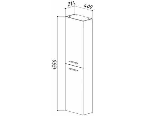 Пенал подвесной дуб сонома Belux Бали ПН 30