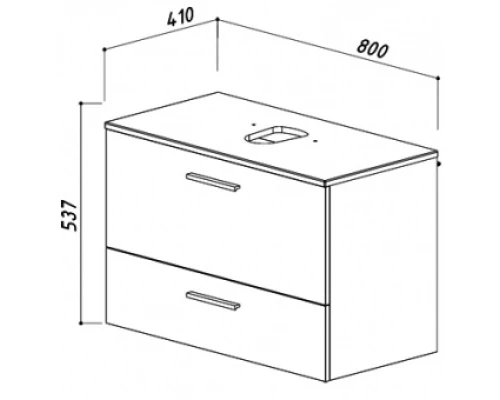Тумба дуб сонома 80 см Belux Бали НП 80-01