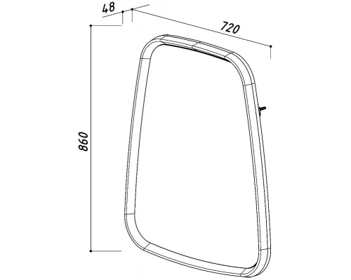 Зеркало 72x86 см белый глянец Belux Темза В 80