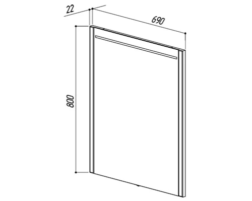 Зеркало 69x80 см белый глянец Belux Мадрид В 70