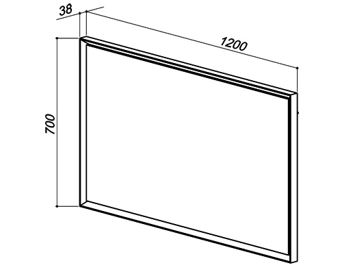 Зеркало 120x70 см белый глянец Belux Валенсия В 120