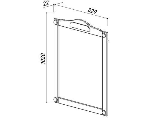 Зеркало 82x102 см слоновая кость золотая патина Belux Верди В 85