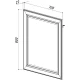 Зеркало 70x80 см белый глянец Belux Женева В 70