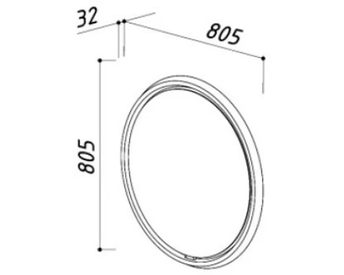 Зеркало 80,5x80,5 см белый глянец Belux Версаль В 80