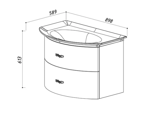 Тумба бежевый глянец 78,9 см Belux Версаль НП 80-02 4810924221995