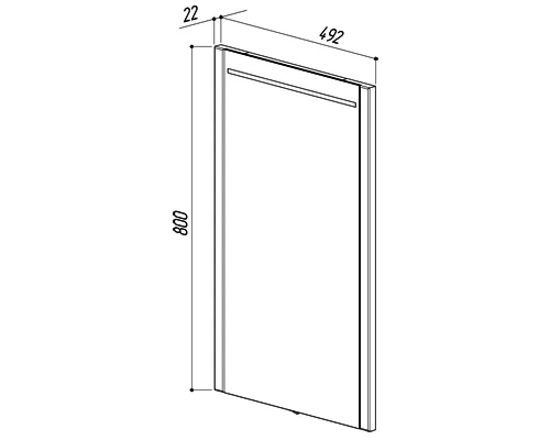 Зеркало 49,2x80 см белый глянец Belux Мадрид В 50