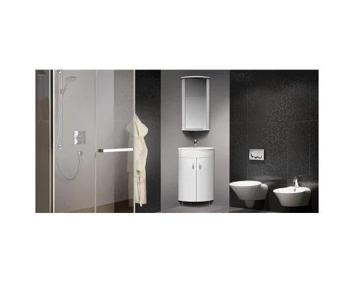 Зеркальный шкаф 29,5x29,5 см белый глянец R Belux Микро ВУШ 38