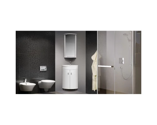 Зеркальный шкаф 29,5x29,5 см белый глянец L Belux Микро ВУШ 38