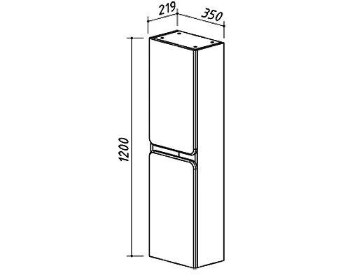 Пенал подвесной белый глянец L Belux Париж П 35