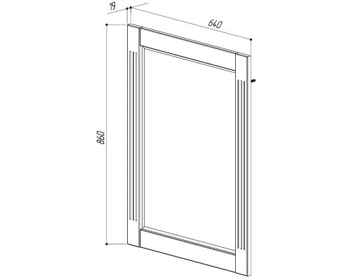 Зеркало 64x86 см белый глянец Belux Рояль В 65