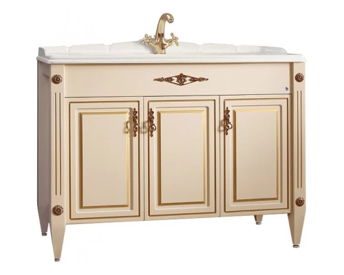 Тумба слоновая кость золотая патина 108,7 см Belux Империя Н 105