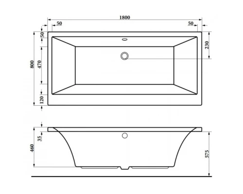 Акриловая ванна 180x80 см Berges Tari 050031