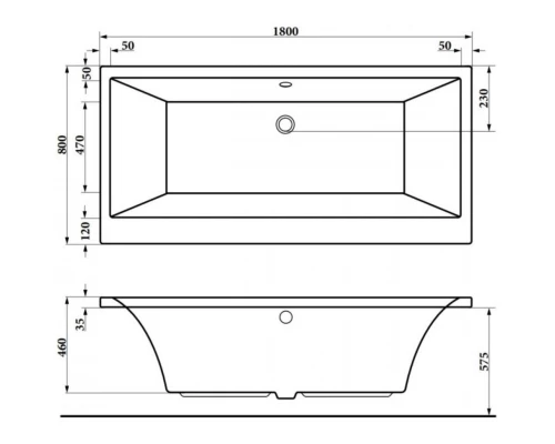Акриловая ванна 180x80 см Berges Tari 053029