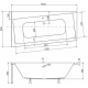 Акриловая ванна 150x90 см L Besco Infinity WAI-150-NL